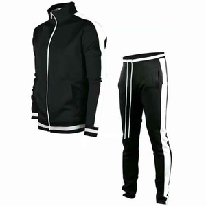 Custom Men's Hooded <b>Velour</b> Polyester/Cotton <b>Tracksuit</b> Set | Full Zip Breathable Regular Fit Track Jacket Jogger Pants | Winter - Product Image 1