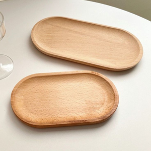 Bandejas de Servir Ecológicas de Madera de Acacia, Plato con Forma para Decoración de Fiestas, Plato de Madera Hecho a Mano para Comida - Product Image 1