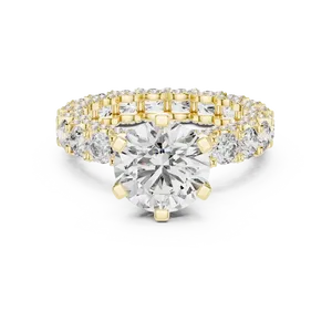 Anillo de Compromiso con Diamante Cultivado en Laboratorio de 2 Quilates, Oro Sólido de 18K, 2.98 CTW, Anillo de Eternidad con Acentos, Anillo de Lujo - Product Image 1