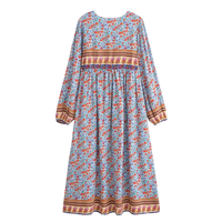 Robe midi à imprimé floral pour femmes, élégante et décontractée