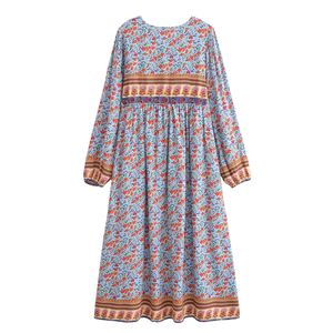 Vestido Midi con Estampado Floral para Mujer, Elegante y Casual - Product Image 2