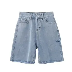 Shorts de mezclilla para mujer, estilo urbano, pantalones vaqueros, shorts con borlas para fiesta, shorts de mezclilla para mujer - Product Image 1