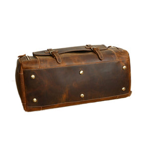 Custom Mens Full Grain Genuine Leather Travel <b>Bag</b> for Men - Product Image 2