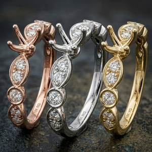 Semimontura de Oro Blanco de 18K de Primera Calidad con 4 Puntas para Ceremonia de Renovación de Votos con Tarjeta de Garantía de Calidad, Regalo Corporativo de Élite - Product Image 4