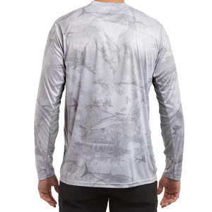 เสื้อตกปลา UPF 50 ขายส่งจากโรงงาน ผลิตภัณฑ์สำหรับกีฬากลางแจ้ง น้ำหนักเบา แห้งเร็ว ป้องกันรังสียูวี แขนยาว - Product Image 4