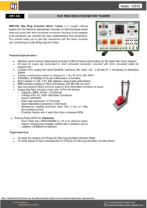 มอเตอร์เทรนเนอร์เหนี่ยวนำ VFD 3เฟสเพื่อการศึกษา - Product Image 6