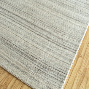 Tapis rectangulaire fait main en laine et viscose, tissé à la main, tapis de sol texturé doux de qualité supérieure, tapis décoratif d'intérieur - Product Image 5