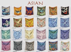 Foulard bandana en satin de soie ethnique personnalisé 60x60cm Réutilisable Durable Écologique Lavable en machine Nature4u Accessoires à impression personnalisée - Product Image 2