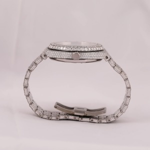 Reloj de Diamantes VVS Moissanite, Reloj de Pulsera Automático de Acero Inoxidable con Estilo Elegante y Moderno - Product Image 2