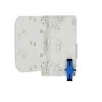 Boîtier mural Damu FTTH 1 ou 2 fibres avec adaptateur SC, plaque terminale de surface intérieure en PC ABS pour câble de branchement