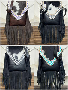 Sacs à main de luxe en cuir à carreaux, sacs à main en cuir de vachette, sacs à bandoulière pour femmes, sacs messagers, nouvelle mode en gros - Product Image 5