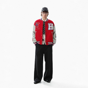 Multicolor <b>Slate</b> Varsity – Slim-Line Modern Silhouette with Textured Knit Sleeves, Seamless Pockets - Product Image 4
