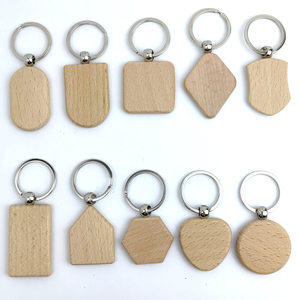 <span class=keywords><strong>Porte</strong></span>-clés en bois personnalisé fait main avec anneau, gravure laser, alliage de zinc, <span class=keywords><strong>porte</strong></span>-clés en bois vierge pour cadeaux DIY - Product Image 2