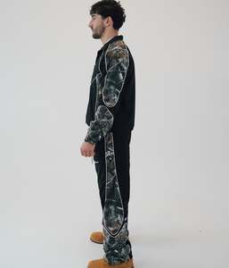 Streetwear Unisex Two Pieces Patchwork <b>Camo</b> Printing Nylon Lightweight Windbreaker <b>Jacket</b> and Jogger Pants Running Tracksuits - Product Image 2