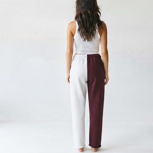 High Quality Wholesale <b>Women</b> Wide Leg Sweatpants Two Tone Color Block Loose Trousers Trendy Ladies <b>Jogger</b> Streetwear <b>Joggers</b> - Product Image 6