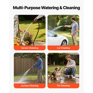 Tubo da Giardino in Gomma Rinforzata a 4 Strati da 30 Metri (5/8 Pollici), 150 PSI in Uso, 600 PSI in Rottura, Flessibile, Anti-Piega, per Esterni, Durata 10 Anni - Product Image 3