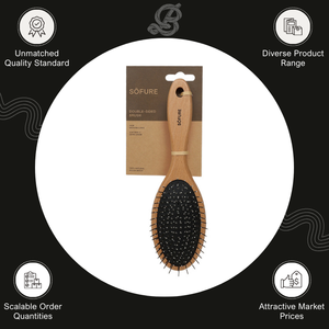 Brosse double face Sofure de qualité supérieure en bois de hêtre très demandée pour chiens et chats au meilleur prix du marché - Product Image 3