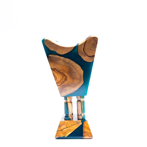 Brûleur d'encens décoratif en bois et résine, fait main, avec logo personnalisé, motif ange d'amour, forme personnalisable pour la maison - Product Image 3