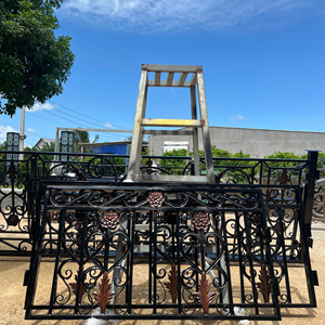 Custom Wrought Iron Balcony Railing Stylish Railings for Balcony Exterior Use Decorative Strong Durable Anti Rust Metal Design - Product Image 1