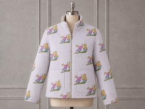 Veste matelassée pour femme à imprimé floral, fermeture éclair, coupe-vent, imperméable, chaude, 100% coton, vêtements d'extérieur pour l'automne et l'hiver - Product Image 3