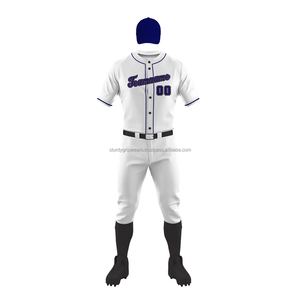 Ensemble d'uniformes de softball unisexes OEM 100 % polyester respirant en maille, vêtements de sport personnalisés, antibactériens, séchage rapide, grandes tailles, anti-UV - Product Image 1