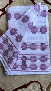 Tela de Voile SUISSE, Tejido de Punto por Urdimbre, Mezcla de Poliéster/Metalizado/Algodón, Tejido de Punto por Urdimbre, Muy Ligero, 60 GSM, Patrón Blanqueado - Product Image 6