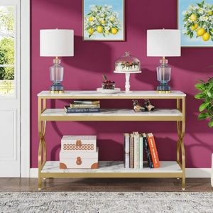 Rustic Solid Mango Wood Long <b>Console</b> <b>Table</b> for Living Room Entryway Farmhouse Home Furniture with <b>Storage</b> - Product Image 6