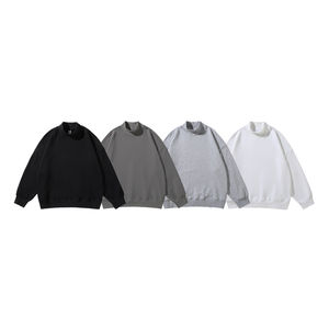 Nouveau style 2026 – Col montant à épaules tombantes avec impression de logo personnalisé pour femme – 100 % coton, léger, coupe-vent, séchage rapide, couleur unie - Product Image 6