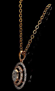Collier pendentif unisexe en or jaune avec zircon en forme de gouttes d'eau, or massif 14 carats, certifié IGI, cadeau de luxe pour fiançailles, mariage ou fête - Product Image 4