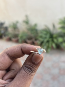 Anillo de Topacio Azul con Corte Trillón, Plata de Ley 925, Hecho a Mano, Clásico, de Lujo, con Piedra Preciosa para Mujer, para Compromiso, Boda, Fiesta - Product Image 2