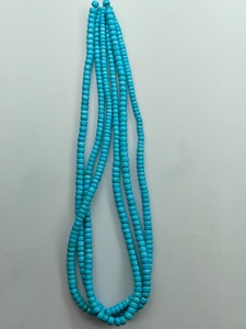 Nouveauté : Perles en turquoise de l'Arizona Sleeping Beauty, lisses, en forme de donut, de 4 mm à 6 mm, pour la création de bijoux fins et personnalisés pour femmes - Product Image 1