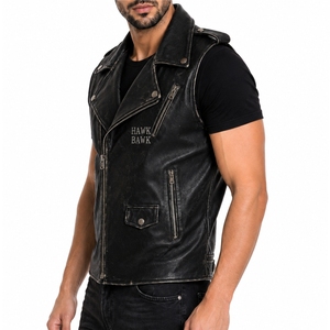 Gilet de motard en cuir véritable sur mesure pour homme – Confort optimal, fabrication robuste, vêtement en cuir personnalisé - Product Image 3