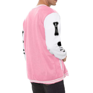 Custom Versity Letterman Wool Leather Cotton <b>Heat</b> Windproof Stand Collar <b>Jackets</b> - Product Image 3