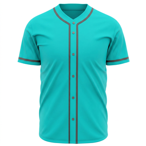 Service OEM, maillot de baseball pour homme de haute qualité, nouvelle arrivée, col en V, respirant, manches courtes, vêtements de sport - Product Image 5
