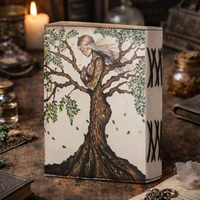 NOUVEAU AGENDA PROMOTIONNEL NEW ERA Vintage Tree Life Écologique Imprimé UV, Reliure Cousue, Couverture Rigide en Cuir, 100 Feuilles