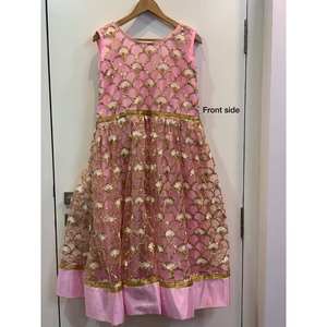 FB Wunderschönes Rosa Anarkali-Kleid für Partys Indische & Pakistanische Kleidung mit Pailletten & Stickerei Größe <span class=keywords><strong>M</strong></span> - Product Image 3