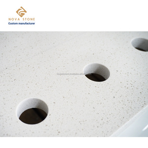 Nv375 hạt thạch anh prefab Vanity Đầu bảo trì thấp 49 * 22in 20mm dày đơn Bát thạch anh Vanity chìm hàng đầu - Product Image 3