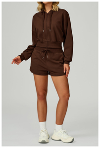 New Arrivals Windproof Womens <b>Tracksuits</b> Solid Full Length Hoodie Loose Casual Sweatsuit Yoga Gym Sportswear 100% Cotton Sporty - Product Image 3
