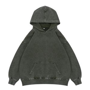 Vente en gros de sweat-shirt en molleton 100% coton pour hommes, pull à capuche style épaule tombante motif solide GSM personnalisé pour tenue décontractée - Product Image 2