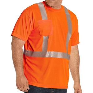 Wholesale <b>High</b> Quality Hi <b>Vis</b> <b>Shirts</b> Tops Reflective Working <b>T</b> <b>Shirt</b> Working Clothing - Product Image 3