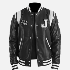 Veste en cuir pour homme 2026 Phi |    Veste brodée de fraternité | Veste brodée de fraternité, veste bomber personnalisable - Product Image 1