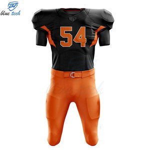 Premium American Football Uniform Set Custom Sublimation Short Football Jersey Pants Professional Teams OEM Custom Logo Print - Product Image 2