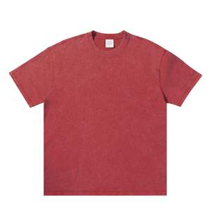 Camiseta de Manga Corta para Hombre, 300g, 100% Algodón, Ecológica, Transpirable, Lavada, Estilo Vintage, Hombros Caídos, Secado Rápido - Product Image 2