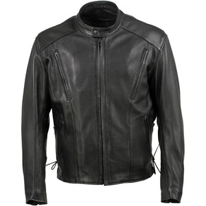 Veste de moto Cruiser unisexe SAMROZ SPORTS en cuir de buffle personnalisable, 220g, impression numérique, manches longues, ventilation - Product Image 1
