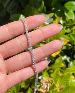Pulsera de tenis de diamantes y tobillera de oro macizo de 14K, corte redondo, delicada, apilable, de 8.5 pulgadas, para uso en capas, joyería fina para boda, regalos para mujer - Product Image 2