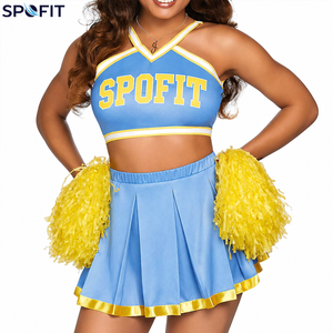Tenues d'entraînement de cheerleading personnalisées pour jeunes et adultes, impression par sublimation, transfert thermique, 100% polyester, uniformes de cheerleading - Product Image 3