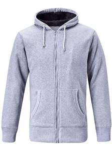 Sweat-shirt à capuche bleu marine pour homme, 100% coton, tissu éponge français, couleur unie, manches régulières, vêtement d'automne - Product Image 4