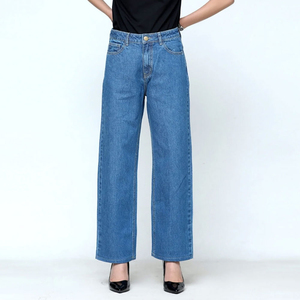 Jeans de Mezclilla Ajustados de Cintura Alta para Mujer, Moda 2026, Casuales, con Logotipo Personalizado, Corte Regular, 100% Algodón, Ecológicos, de Secado Rápido - Product Image 4