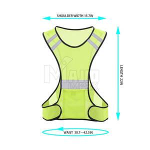 High Visibility <b>Vest</b> Reflective <b>Running</b> Lightweight Outdoor Sports Exercise Safety Gear Lightweight Reflective <b>Running</b> <b>Vest</b> - Product Image 4