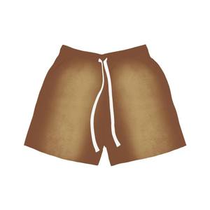 Custom <b>Men's</b> 100% Cotton Sport <b>Shorts</b> Distressed Embroidery <b>Patch</b> Raw Hem Sun Faded Vintage Style - Product Image 4
